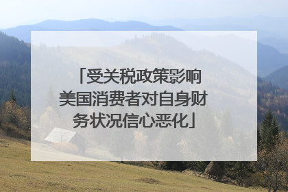 受关税政策影响 美国消费者对自身财务状况信心恶化