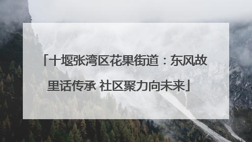 十堰张湾区花果街道：东风故里话传承 社区聚力向未来