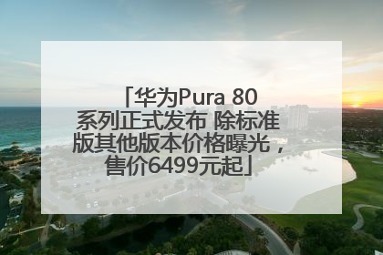 华为Pura 80系列正式发布 除标准版其他版本价格曝光，售价6499元起