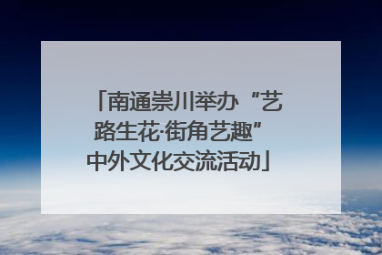 南通崇川举办“艺路生花·街角艺趣”中外文化交流活动