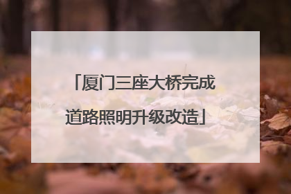 厦门三座大桥完成道路照明升级改造