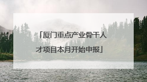 厦门重点产业骨干人才项目本月开始申报