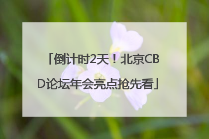 倒计时2天！北京CBD论坛年会亮点抢先看
