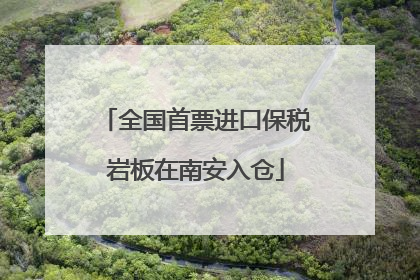 全国首票进口保税岩板在南安入仓