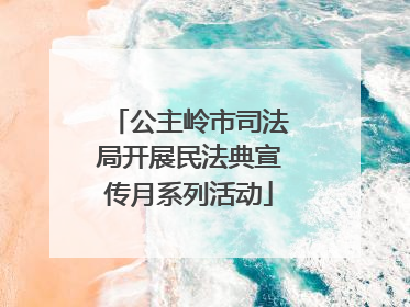 公主岭市司法局开展民法典宣传月系列活动