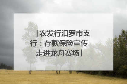 农发行汨罗市支行：存款保险宣传走进龙舟赛场
