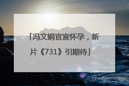 冯文娟官宣怀孕，新片《731》引期待