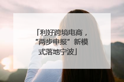 利好跨境电商，“两步申报”新模式落地宁波