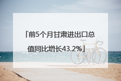 前5个月甘肃进出口总值同比增长43.2%