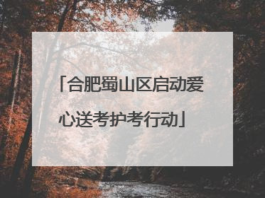 合肥蜀山区启动爱心送考护考行动