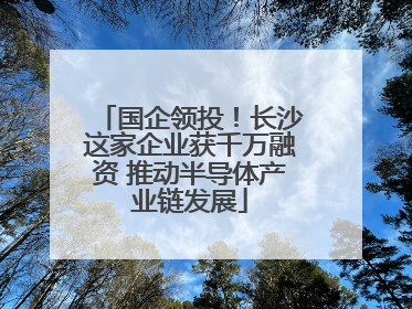 国企领投！长沙这家企业获千万融资 推动半导体产业链发展