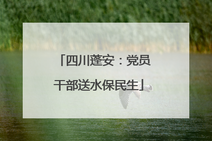 四川蓬安：党员干部送水保民生