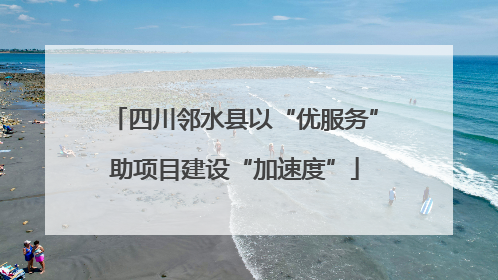 四川邻水县以“优服务”助项目建设“加速度”