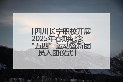 四川长宁职校开展2025年春期纪念“五四”运动暨新团员入团仪式