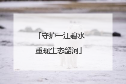 守护一江碧水 重现生态韶河