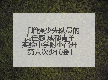 增强少先队员的责任感 成都青羊实验中学附小召开第六次少代会