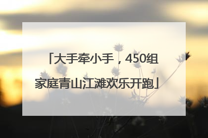 大手牵小手，450组家庭青山江滩欢乐开跑