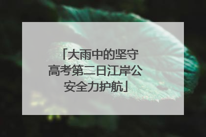 大雨中的坚守 高考第二日江岸公安全力护航