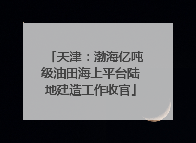 天津：渤海亿吨级油田海上平台陆地建造工作收官