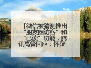 微信被猜测推出“朋友圈访客”和“已读”功能，腾讯高管回应：怀疑有人特意反复翻炒流量