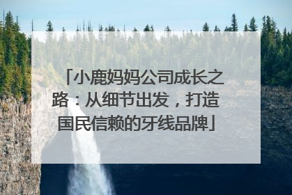 小鹿妈妈公司成长之路：从细节出发，打造国民信赖的牙线品牌