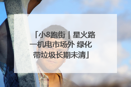 小8跑街｜星火路一机电市场外 绿化带垃圾长期未清