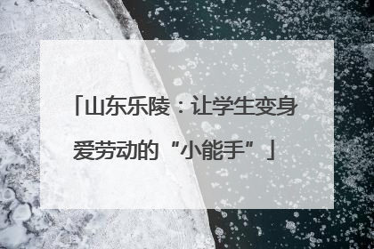 山东乐陵：让学生变身爱劳动的“小能手”