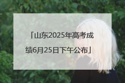 山东2025年高考成绩6月25日下午公布
