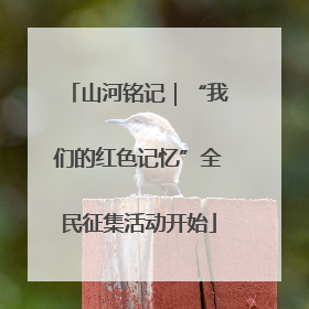 山河铭记｜“我们的红色记忆”全民征集活动开始
