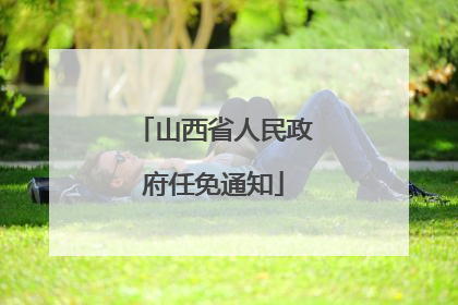 山西省人民政府任免通知