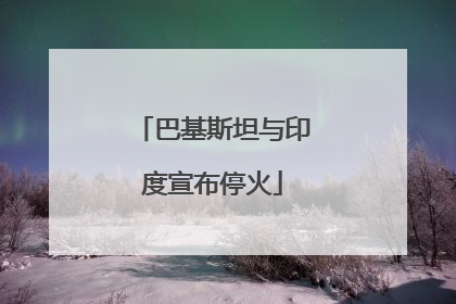 巴基斯坦与印度宣布停火