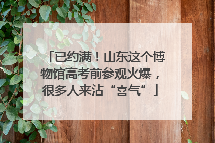 已约满！山东这个博物馆高考前参观火爆，很多人来沾“喜气”