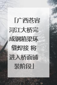广西苍容浔江大桥完成钢箱梁环缝焊接 将进入桥面铺装阶段