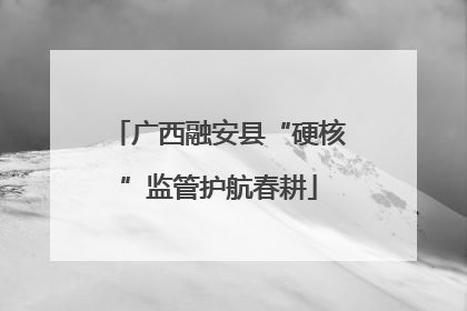广西融安县“硬核”监管护航春耕