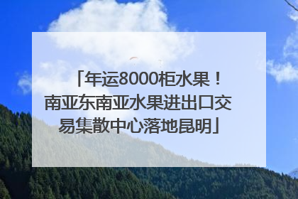 年运8000柜水果！南亚东南亚水果进出口交易集散中心落地昆明