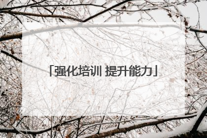 强化培训 提升能力