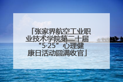 张家界航空工业职业技术学院第二十届“5·25”心理健康日活动圆满收官