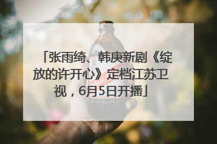 张雨绮、韩庚新剧《绽放的许开心》定档江苏卫视，6月5日开播