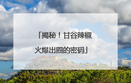 揭秘！甘谷辣椒火爆出圈的密码