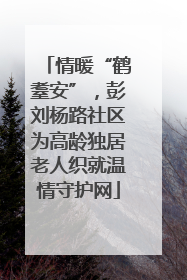 情暖“鹤耋安”，彭刘杨路社区为高龄独居老人织就温情守护网