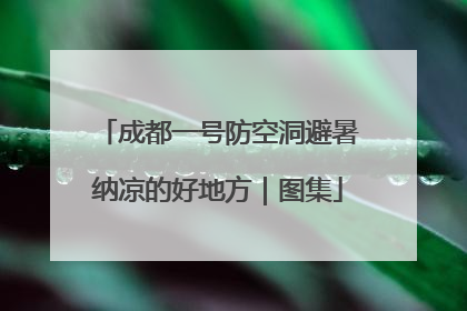 成都一号防空洞避暑纳凉的好地方｜图集
