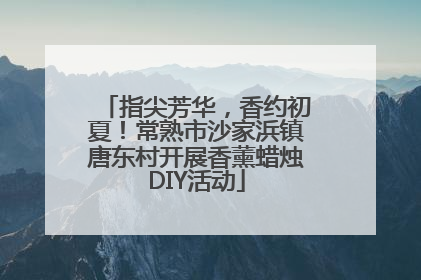 指尖芳华，香约初夏！常熟市沙家浜镇唐东村开展香薰蜡烛DIY活动