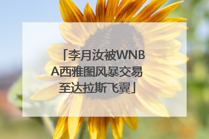 李月汝被WNBA西雅图风暴交易至达拉斯飞翼