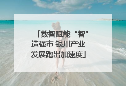 数智赋能“智”造强市 银川产业发展跑出加速度