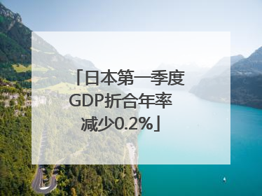 日本第一季度GDP折合年率减少0.2%