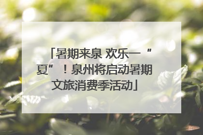 暑期来泉 欢乐一“夏”！泉州将启动暑期文旅消费季活动