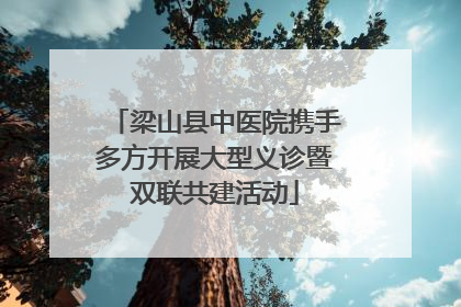 梁山县中医院携手多方开展大型义诊暨双联共建活动
