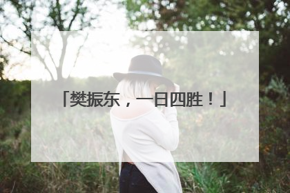 樊振东，一日四胜！
