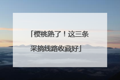 樱桃熟了！这三条采摘线路收藏好