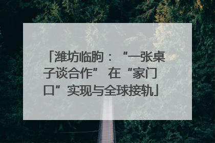 潍坊临朐：“一张桌子谈合作” 在“家门口”实现与全球接轨
